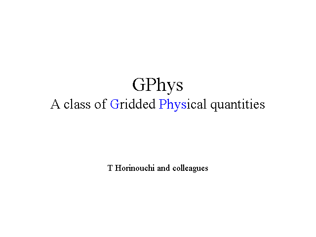 GPhys A class of Gridded Physical quantities
