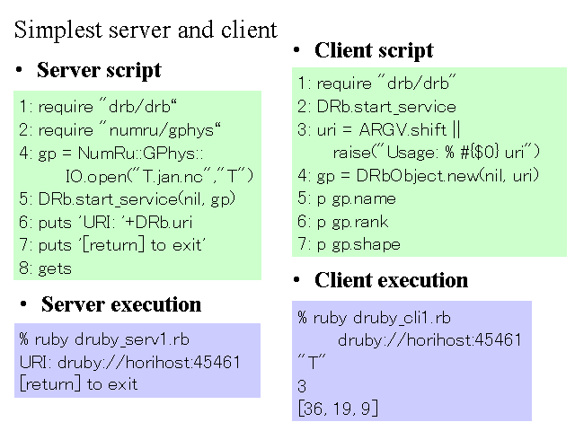 Simplest server and client