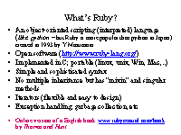 Whats Ruby?