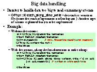 Big data handling