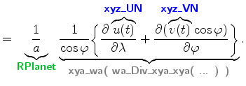 $\displaystyle = \underbrace{\Dinv{a}}_{ \mbox{{\cmssbx\textcolor{PineGreen}{RPl...
...\} }_{ \mbox{{\cmssbx\textcolor{Gray}{xya\_wa( wa\_Div\_xya\_xya( ... ) )}}} }.$
