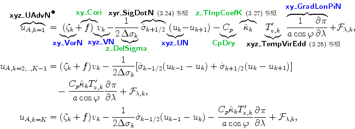 \begin{align*}\begin{split}\overbrace{{u_A}_{,k=1}}^{\!\!\!\!\!\!\!\! \mbox{{\cm...
...\cos \varphi} \DP{\pi}{\lambda} + {\cal F}_{\lambda, k}, \end{split}\end{align*}