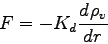 \begin{displaymath}
F = - K_{d}\DD{\rho_{v}}{r}
\end{displaymath}