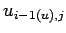 $\displaystyle u_{i-1(u),j}$