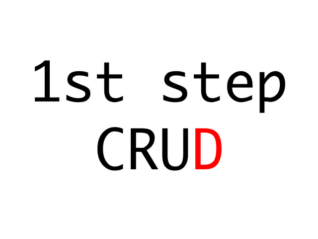 1st step CRUD