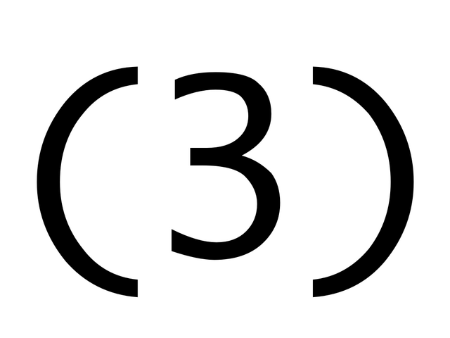 (3)