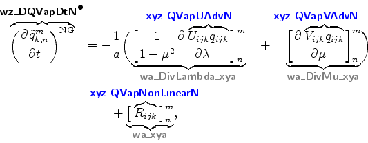 \begin{align*}\begin{split}\overbrace{ \biggl( \DP{\tilde{q}^{m}_{k,n}}{t} \bigg...
...m}_{n} }_{ \mbox{{\cmssbx\textcolor{Gray}{wa\_xya}}} } , \end{split}\end{align*}