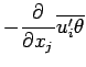 $\displaystyle - \DP{}{x_{j}} \overline{u_{i}^{\prime} \theta}$