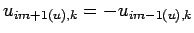 $\displaystyle u_{im+1(u),k} = - u_{im-1(u),k}$